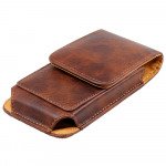 Wholesale iPhone 7 size Vertical Credit Card 360 Belt Clip Pouch (Brown)